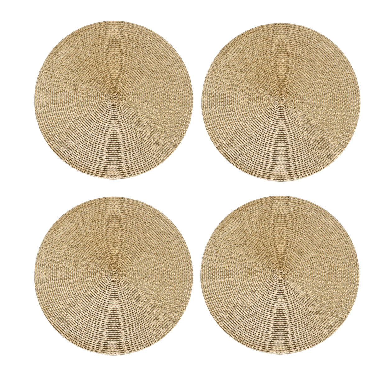 MODANU 4 Pack 15 inch Round Woven Placemats, Heat Resistant, Non-Slip ...
