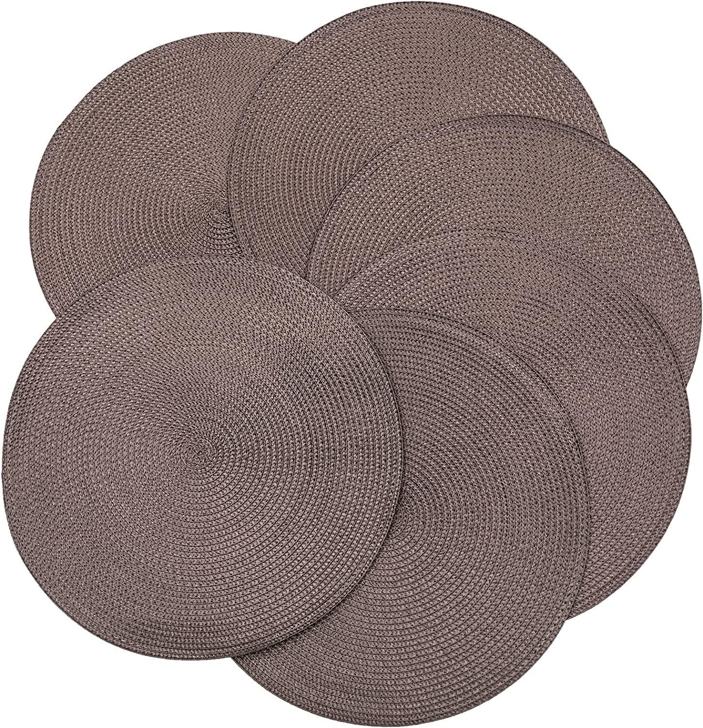 MODANU 4 Pack Polypropylene Woven Placemats for Dining Table, Heat