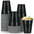 thumbnail image 1 of MODANU 50 Pcs Plastic Cups 16 oz Disposable Drinking Cups Bulk Colored Water Cups for Beverage Coffee Picnics Christmas Day Birthday Party Wedding Thanksgiving (Black), 1 of 7