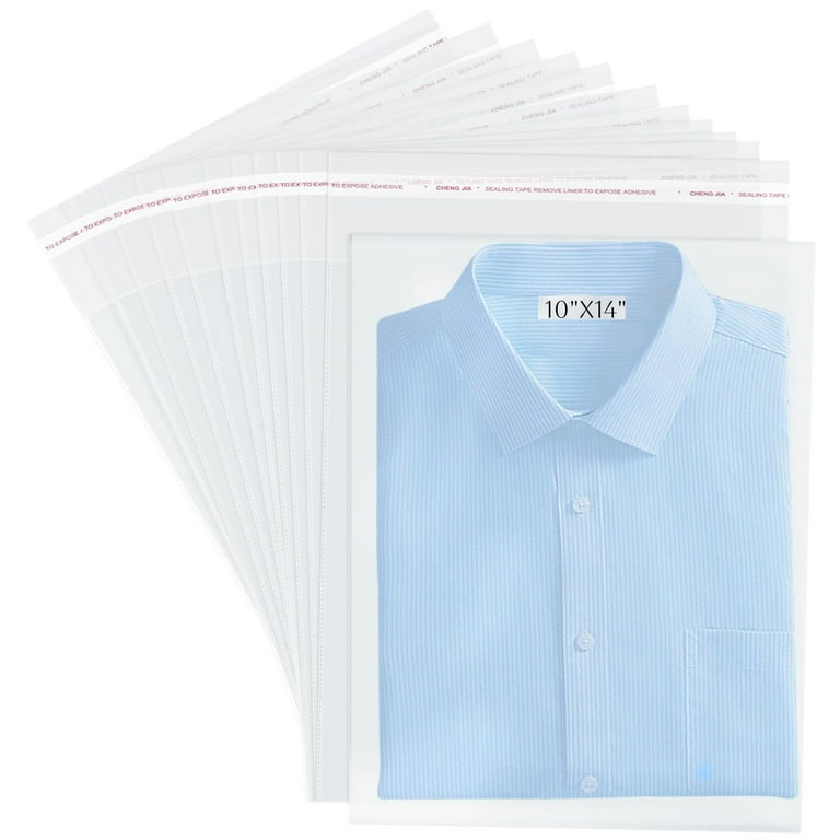 MODANU 50Pcs Cellophane Bags, 10 x 14inch Resealable Clear Poly