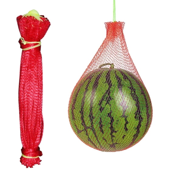 MODANU 100Pcs Reusable Watermelon Nets, 13.78inch Cantaloupes Mesh Net Garden Cucumbers Growing Supporting Storage Net Bags for Vegetables, Honeydew
