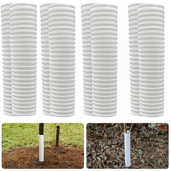 MODANU 8Pcs Corrugated Tree Guards, 1.96x15.74inch PP Tree Trunk Protectors, Tree Bark Protector Tube Wraps to Protect Saplings Plants from Deer Rabbit Cats Rodents Mowers (Black)