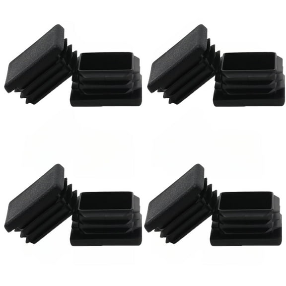 MODANU 8Pcs Square Tubing End Cap Plastic Plugs, 2inch Square Tube End Cap Tubing Plug Fence Post Pipe Cap, Black