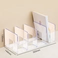 thumbnail image 1 of MODANU Acrylic File Sorter, Clear File Holder Acrylic Desk Organizer, Desktop File Organizer File Folder Holder Rack for Envelopes Mail Letter Paper Notebook Electronics, 1 of 9