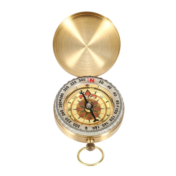 MODANU Compasses, Brass Sundial Compass, Gold Compass, Waterproof Compass, Pocket Compass Antique Decor Best Boy Scout Gifts for Backpacking Survival Navigation Gifts