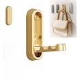 thumbnail image 1 of MODANU Foldable Coat Hooks, Invisible Folding Retractable Wall Hooks for Hanging Coats, Scarves, Hats, Bathrobes, Keys, Bags (Gold, 1Pcs), 1 of 7