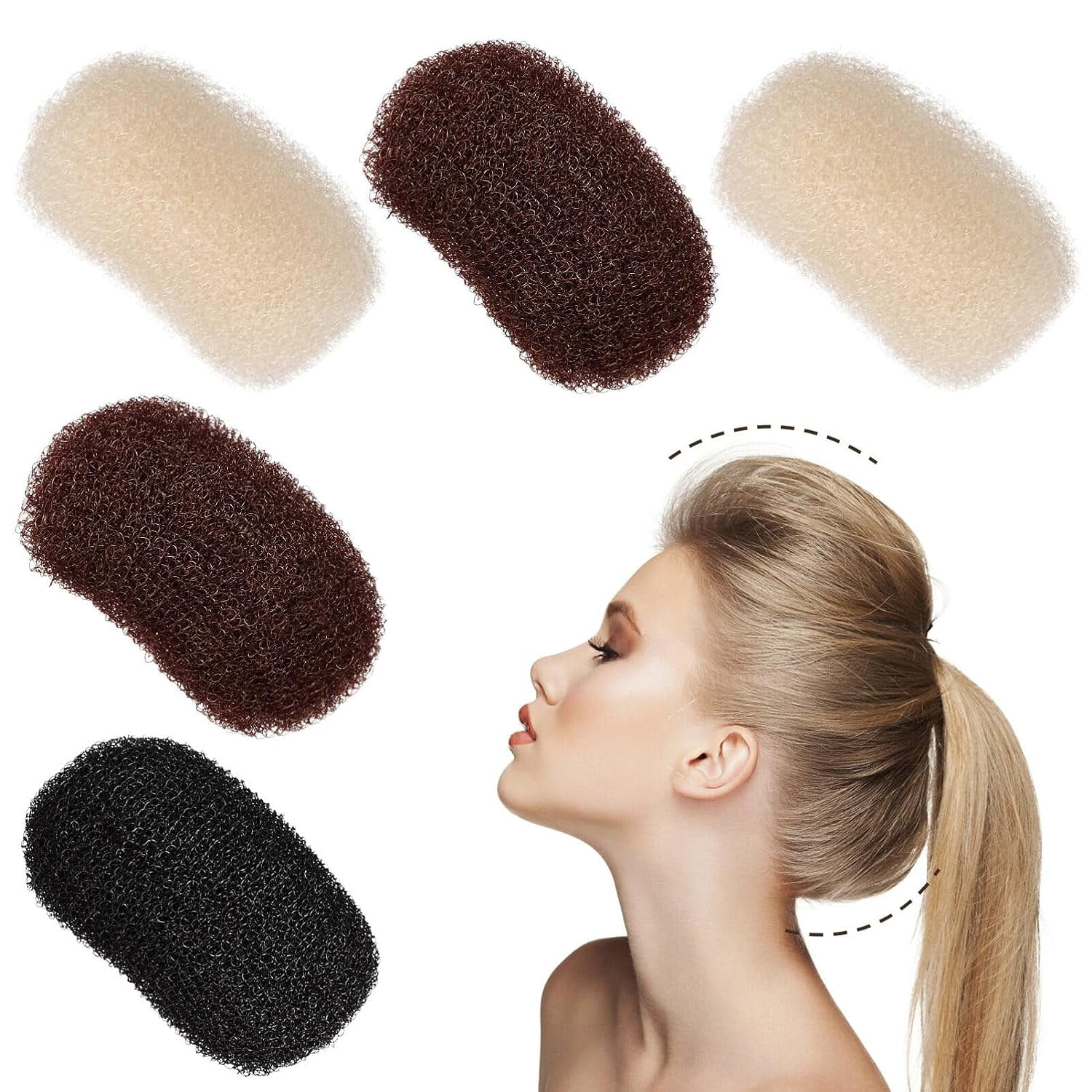 MODANU Hair Base Sponge Invisible Hair Clip Volume Bump Inserts Bump Up ...