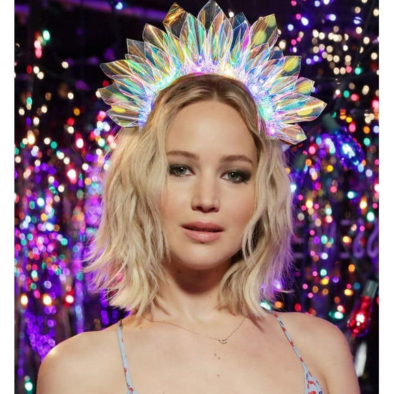 MODANU Light Up Headband Crown Led Headbands Glow Party Neon Rave Hair Accessories for Girls and Women