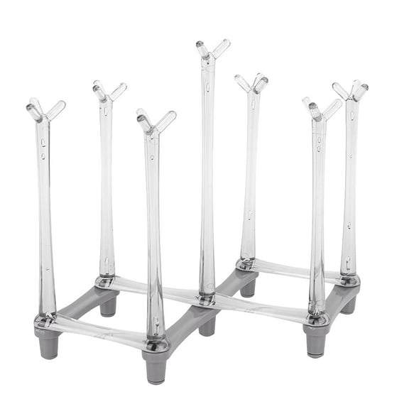 MODANU Retractable Bottle Drying Rack, Water Bottle Dryer Rack, Cup Drying Rack, Bottle Drainer Stand, Plastic Bag Drying Rack and Mug Tree with Antiskid Bottom for Kitchen Countertop