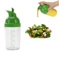 thumbnail image 1 of MODANU Salad Dressing Shaker, 6.76oz Plastic Clear Measuring Bottle for Mixing Ranch Homemade Sauce Container BPA Free Dripless Pour PP Dispenser Leak Proof Sealed Spout Lid (Green), 1 of 8
