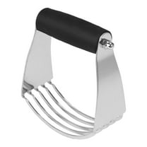 MODANU Stainless Steel Dough Blender With Non-slip Grip Handle Pastry Cutter With Heavy Duty for Cake Pastry Mixer Hand, Black