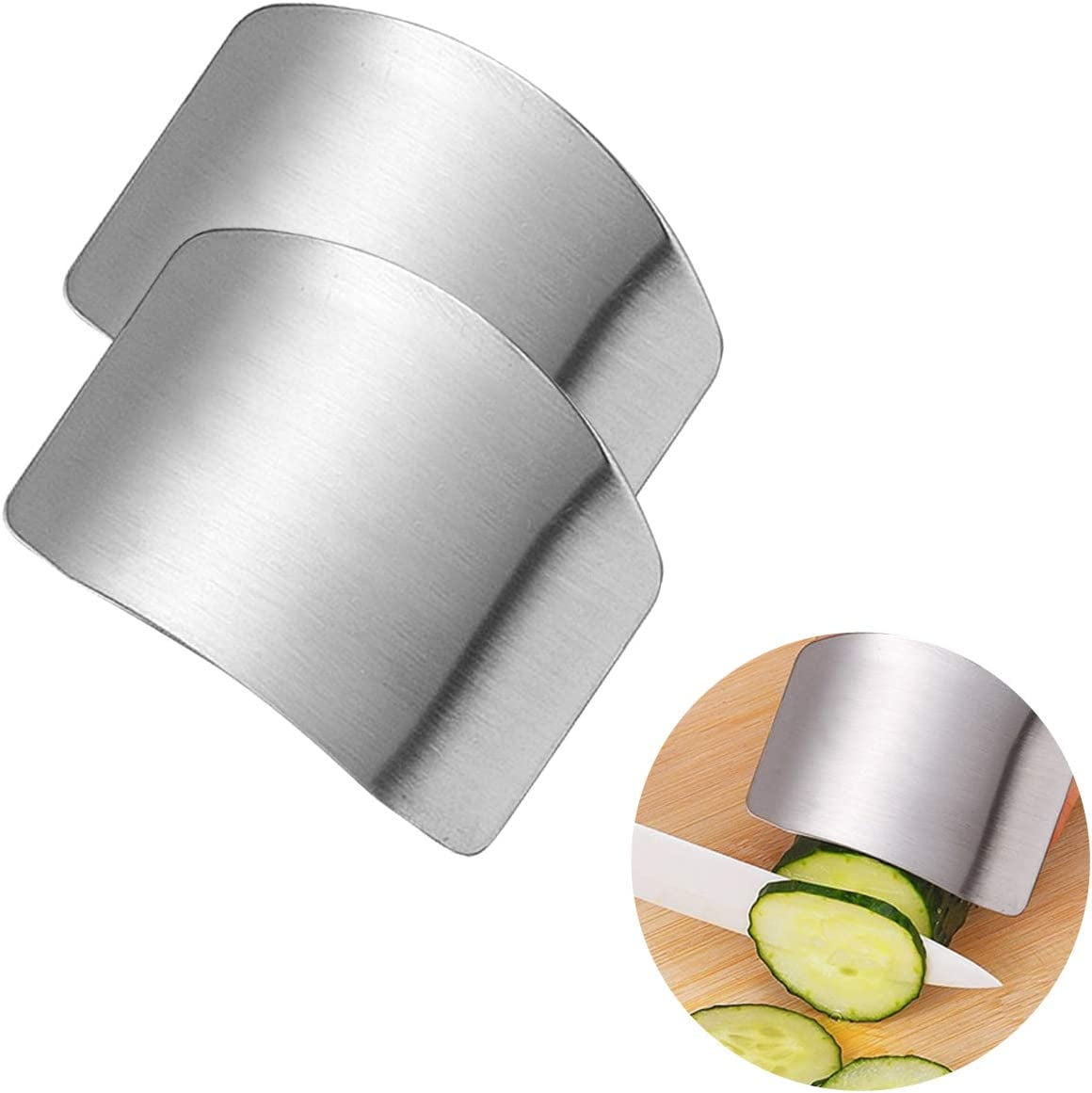 MODANU Stainless Steel Finger Guard, 2 PCS Finger Guard for Cutting