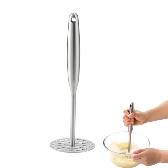 MODANU Stainless Steel Potato Masher, Heavy Duty Mashed Potato Maker, Avocado, Sweet Potato, Vegetable, Fruit Mash Tool, Dishwasher Safe
