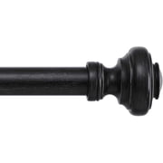 MODE Farmhouse Collection Adjustable Curtain Rod Set with Porch Doorknob Finials, Fits 24  to 60  Windows