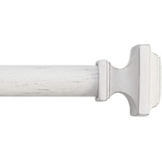 MODE Farmhouse Collection Adjustable Curtain Rod Set with Square Finials, Fits 132” to 228” Windows