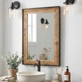 thumbnail image 1 of MODE HOME 36x24 Inch Rustic Wood Wall Mirror, Solid Wood Framed Farmhouse Mirror for Bathroom Vanity, Living Room & Entryway Decor, 1 of 7