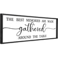 thumbnail image 1 of MODE HOME 42x15 Inch Wooden Wall Art with Title The Best Memories Are Made Gathered Around The Table, Rustic Farmhouse Dining Room Wall Decor, Large Framed Kitchen Wall Art for Home Decor, 1 of 9
