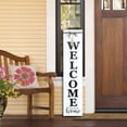 thumbnail image 1 of MODE HOME Solid Wood Farmhouse Welcome Sign for Front Porch, 47x10 inch Large Farmhouse Style Rustic Welcome Sign Stand for Front Door or Entryway(Whitewashed), 1 of 9