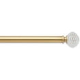 thumbnail image 1 of MODE Premium Collection Adjustable Single Curtain Rod Set with Round Cut Crystal Finials, Fits 24” to 60” Windows, 1 of 7