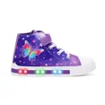 thumbnail image 1 of MODEBYME Kids Toddler Light Up Sneakers Girls High Top Flashing Walking Canvas Shoes, Purple, Size 2, 1 of 7