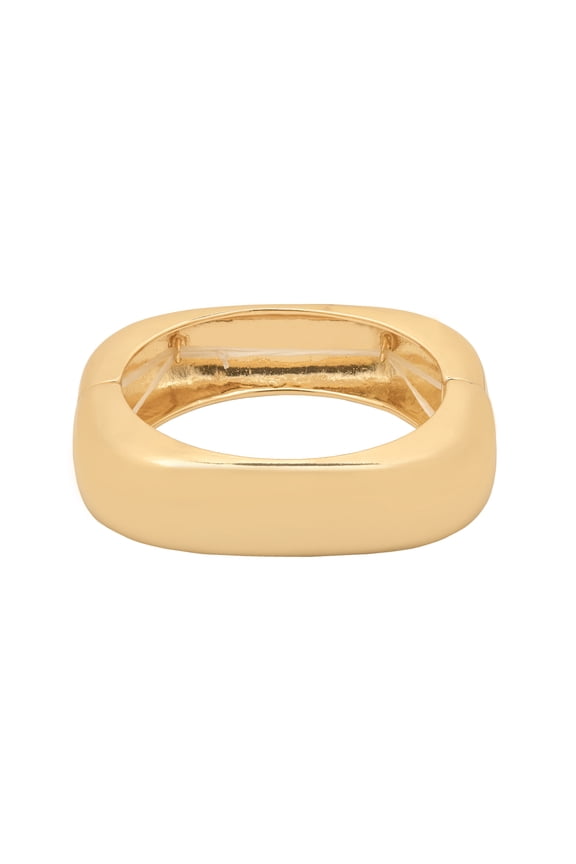 Women's Gold Tone Modern Bangle Stretch Bracelet
