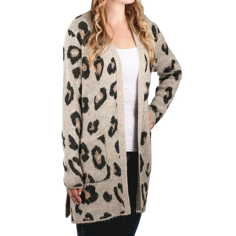 Cheetah cardigan sweater cheap