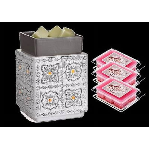 MODERN COTTAGE  Illumination Fragrance Warmer Gift Set with 3 Courtneys Wax Melts - BABY-POWDER