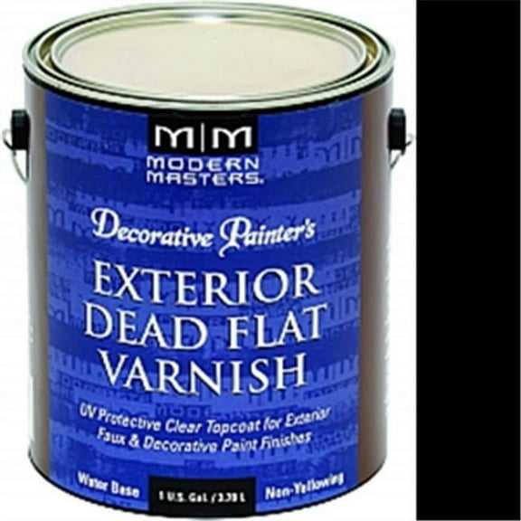 MODERN MASTERS DP612 1 Gallon Exterior Dead Flat Varnish - Clear Top Coat