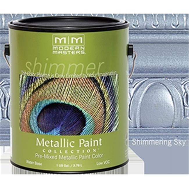 MODERN MASTERS ME514 1 Gallon Shimmering Sky Metallic Paint - Opaque