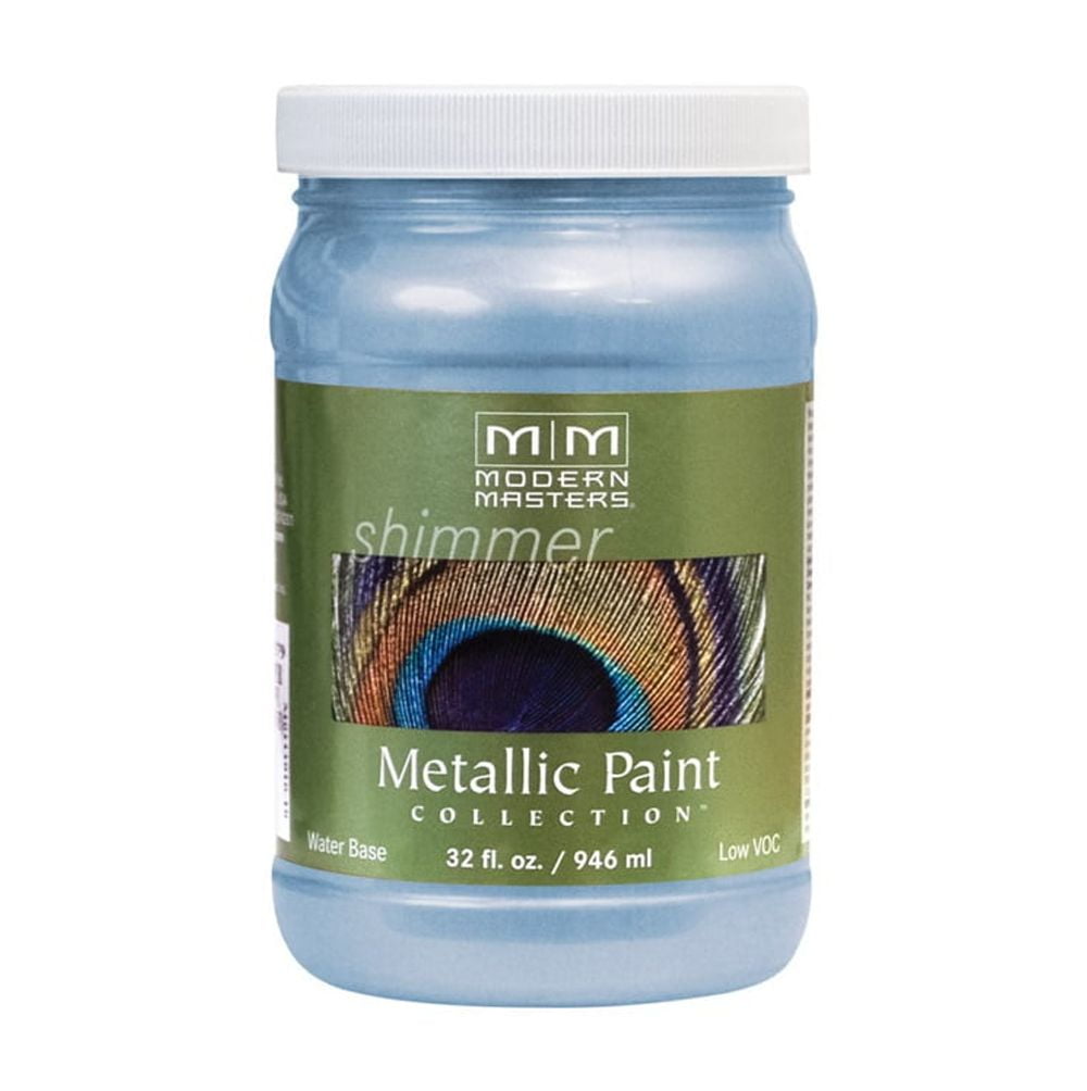 30 oz Modern Masters ME514 Shimmering Sky Metallic Paint Collection, Satin Water-Based Decorative Metallic Paint