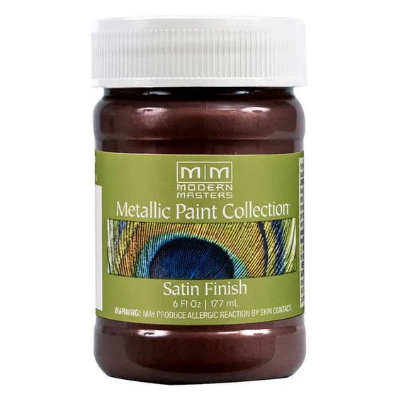 6 oz Modern Masters ME704 Black Cherry Metallic Paint Collection, Satin Water-Based Decorative Metallic Paint