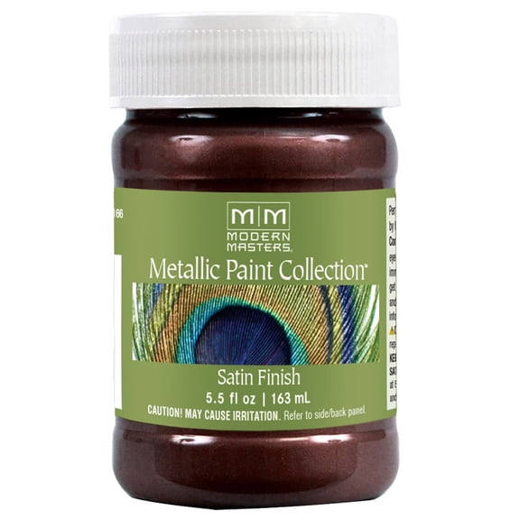 5.5 oz Modern Masters ME704 Black Cherry Metallic Paint Collection, Satin Water-Based Decorative Metallic Paint