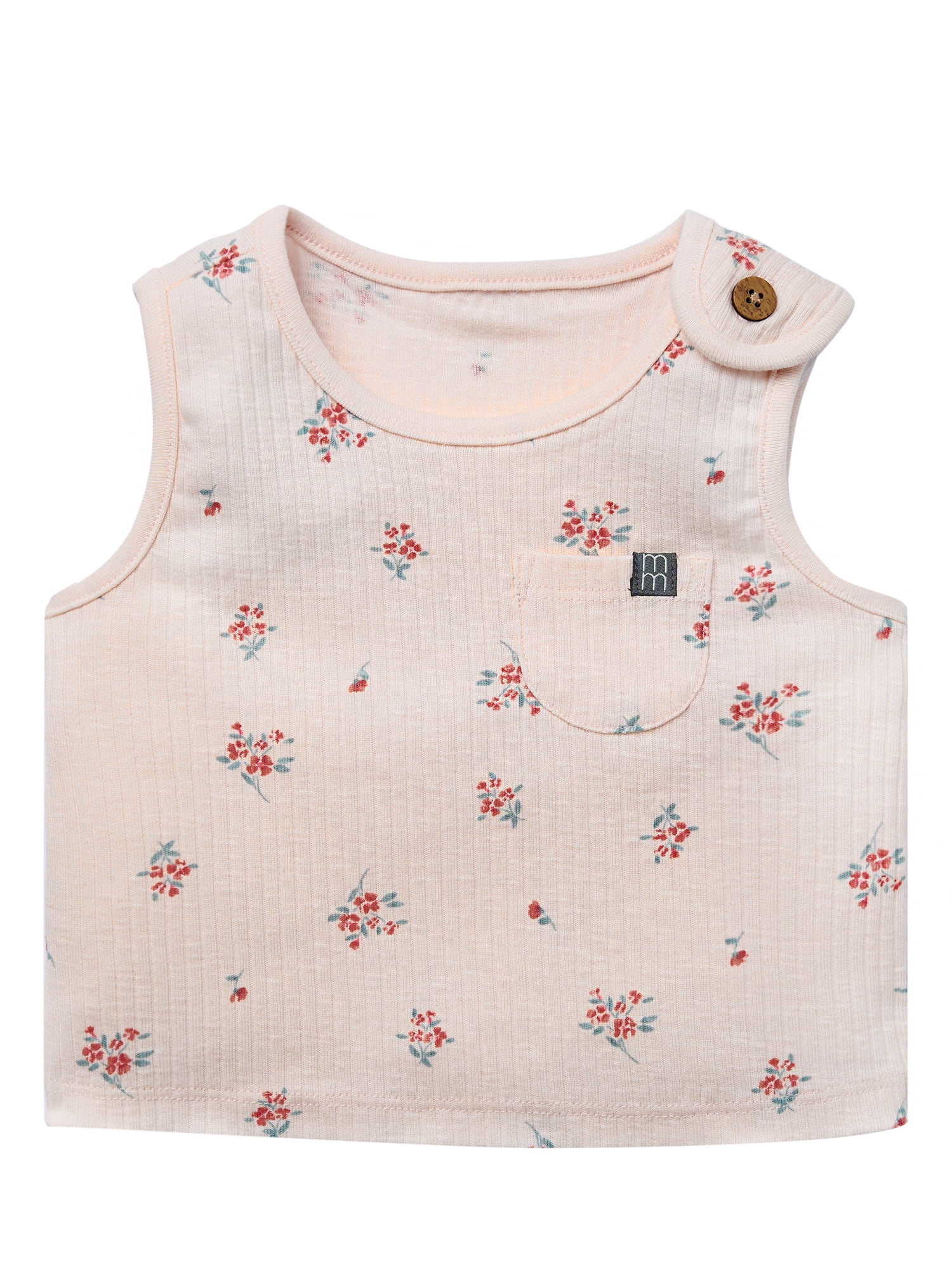 by Gerber Baby Neutral Organic Tank Top With Pocket, Sizes 0/3 Months - 24 Months