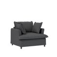 thumbnail image 1 of MODERNLUXE 37"W Oversized Single Seat Sofa,Modern Chenille Fabric Armchair with 2 Pillows,Deep Seat and Wooden Frame,Comfy Single Sofa Chair for Living Room Bedroom Office Apartment,Gray, 1 of 7