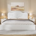 thumbnail image 1 of MODERNLUXE Upholstery Queen Size Platform Bed, Beige, 1 of 9