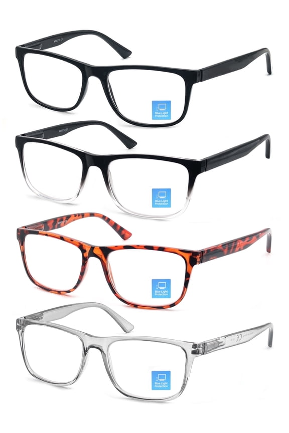 Blue Light Blocking Reading Glasses Men Large Oversized Square Readers Wide fit Cheaters for Men W/Big Head/Large Face