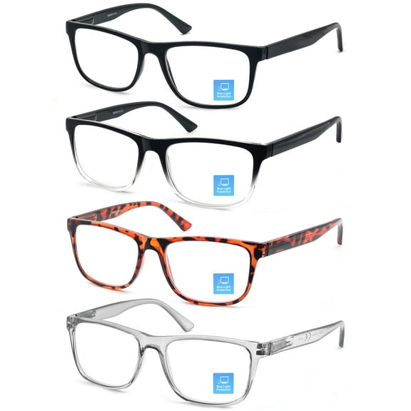 MODFANS Blue Light Blocking Reading Glasses Men Large Oversized Square Readers Wide fit Cheaters for Men W/Big Head/Large Face