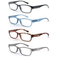 thumbnail image 1 of MODFANS Reading Glasses Men and Women +2.50 4 Pack Readers Spring Hinge BLack Gray Blue Tortoiseshell, 1 of 5