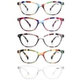 thumbnail image 1 of MODFANS Women Reading Glasses 5-Pack Colorful 3.75 Readers,Beautiful Pattern Cat Eye Glasses for Reading Lightweigth Flexible Spring Hinge Well Wear Look Younger, 1 of 5