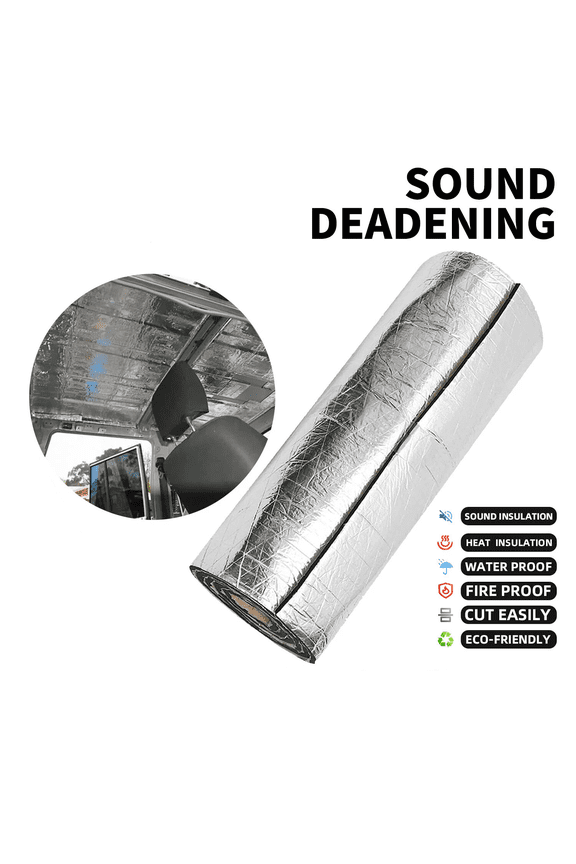197mil 36.16 Sqft Car Sound Deadener Deadening Mat,Closed Cell Foam Material with Aluminum Foil,for Auto Door,Roof and Body Sound Insulation