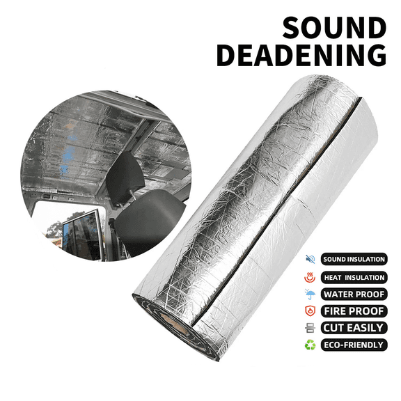 MODIGT 197mil 36.16 Sqft Car Sound Deadener Deadening Mat,Closed Cell Foam Material with Aluminum Foil,for Auto Door,Roof and Body Sound Insulation