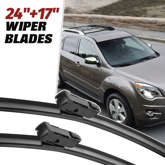 MODIGT Windshield Wiper Blades Top Lock 24"+17" for Chevrolet Equinox 2010-2017, GMC Terrain 2010-2017, Ford Kuga MK1 2008-2012