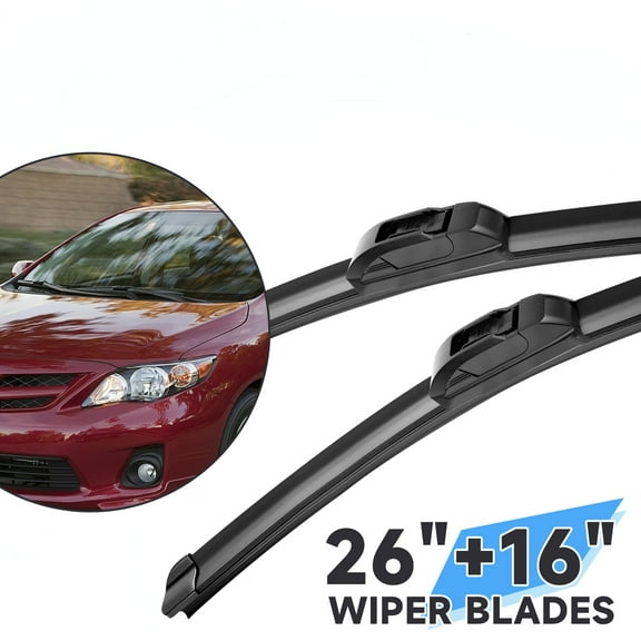 MODIGT Windshield Wiper Blades U/J Hook 26"+16" for Mazda 5 2006-2014| Mazda CX-7 2007-2012| Nissan LEAF 2011-2018| Nissan Murano 2009-2014