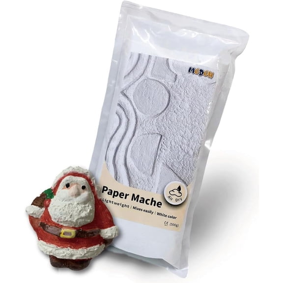 MODOH Fast Drying Instant Paper Mache Powder 1.1 Pounds White