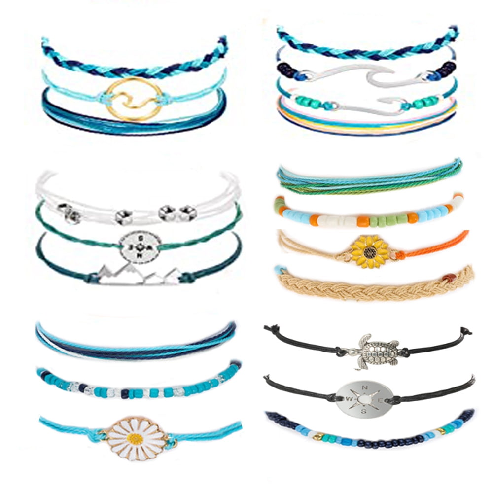  choice of all Bracelets for Teen Girl Cute Boho Bracelets for  Women Sunflower Friendship Bracelet Adjustable Bracelets for Girls Surfer  Beach Jewelry: Clothing, Shoes & Jewelry