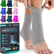 MODVEL Ankle Brace, Grey, Large, 2 Pack