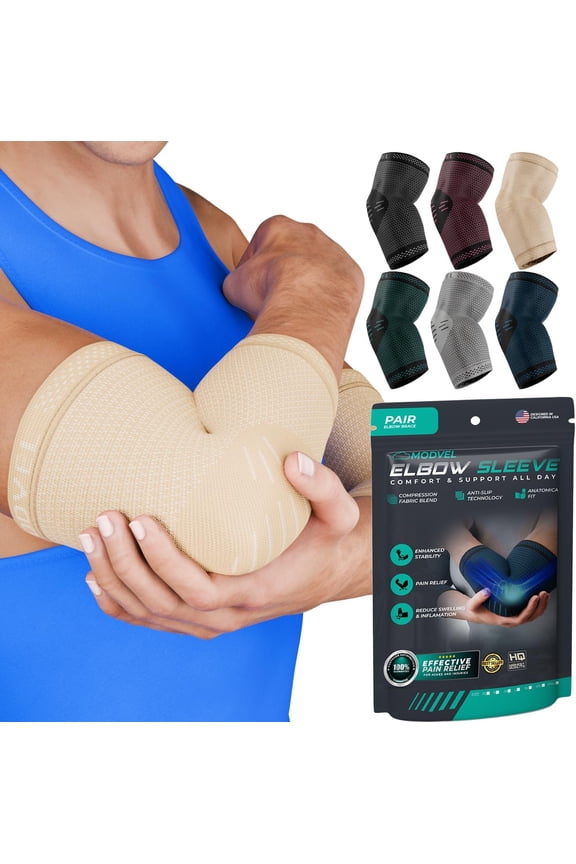 Elbow Brace Nude (XXL), Nude/Skin, XXL, (2 Pack)