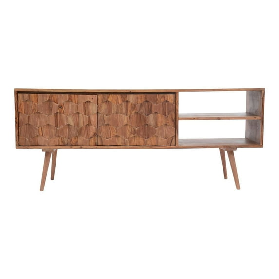 Moe's Home Collection O2 58" Modern Wood TV Cabinet in Natural