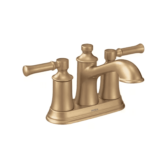 MOEN 6802BZG Dartmoor 2-Handle Low Arc Bathroom Faucet, Bronzed Gold
