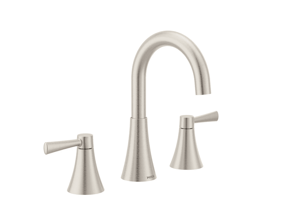 Ronan Spot Resist Brushed Nickel Two-Handle Widespread Bathroom Faucet
